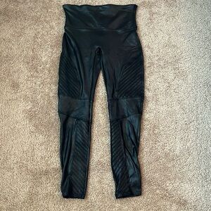 Spanx Faux Leather Moto Leggings